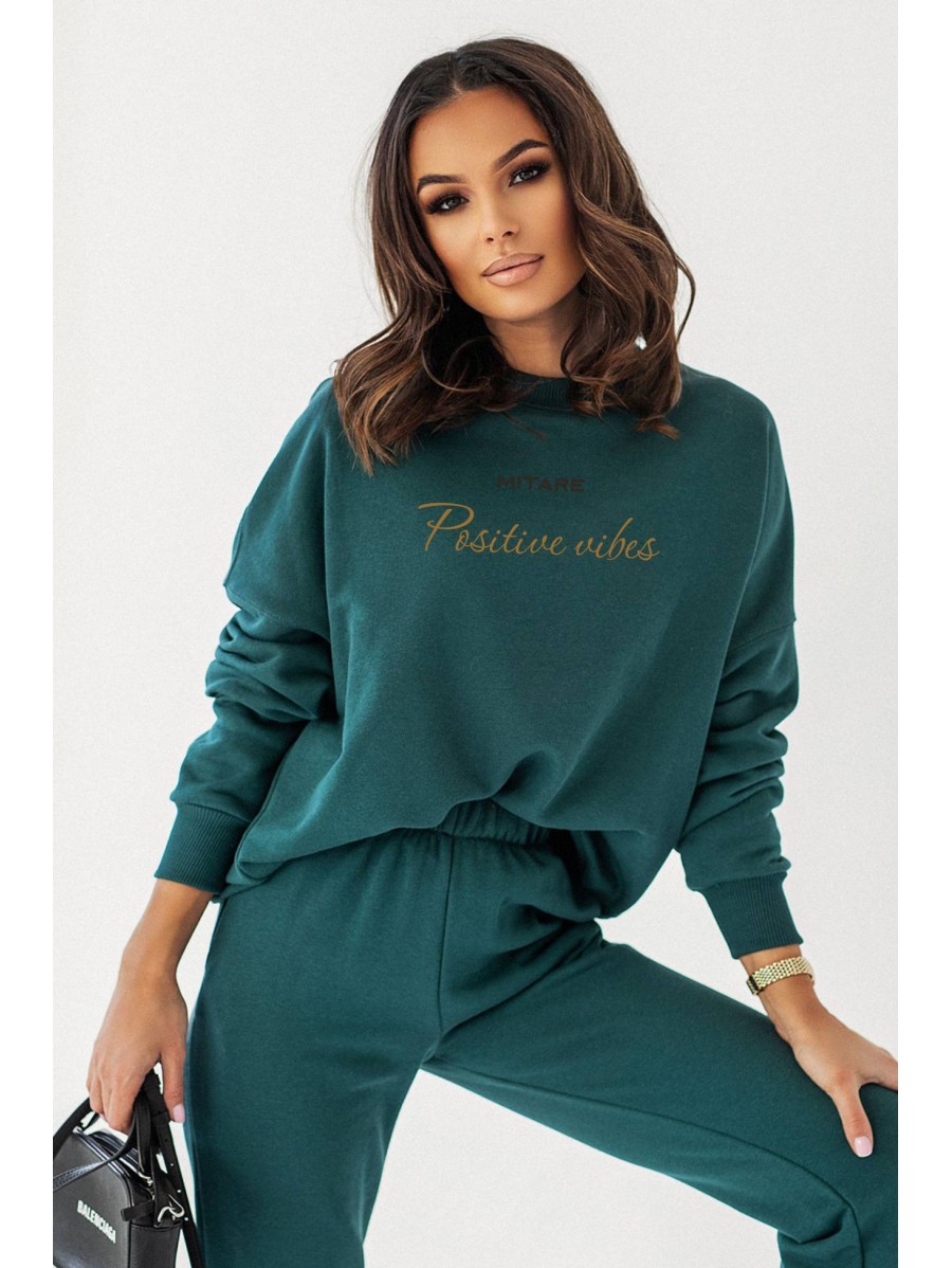 Women's oversize sweatshirt green...