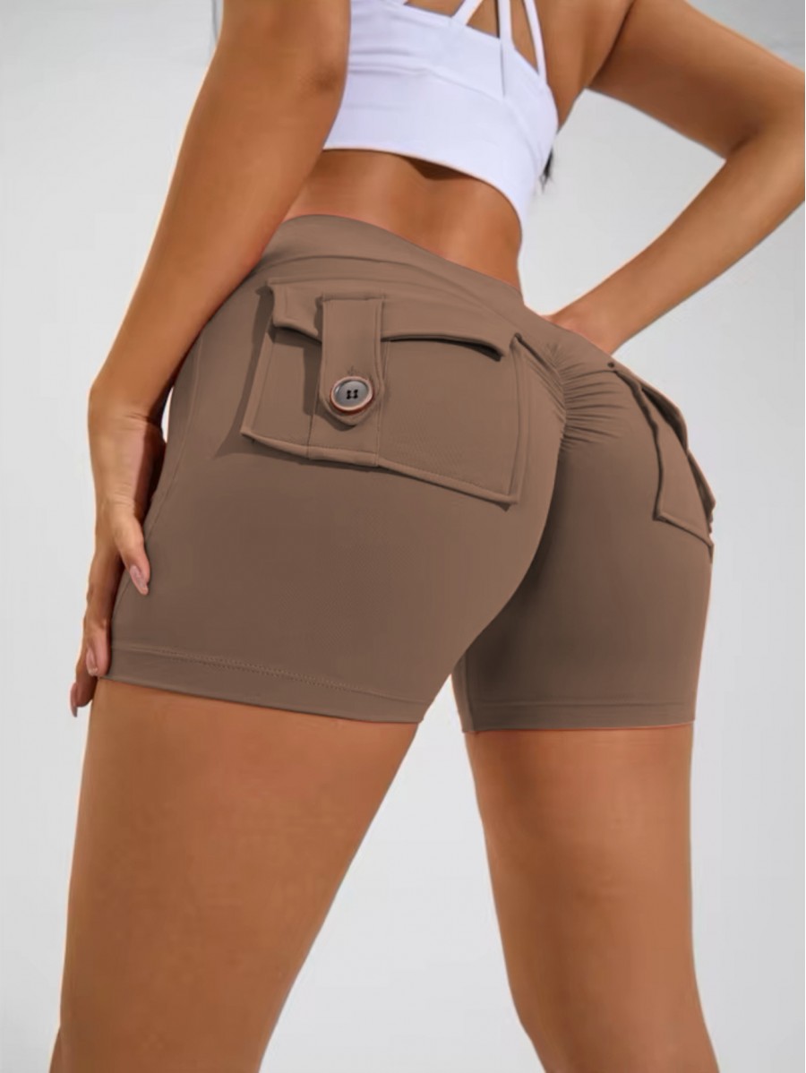 Push up women's shaping shorts brown...