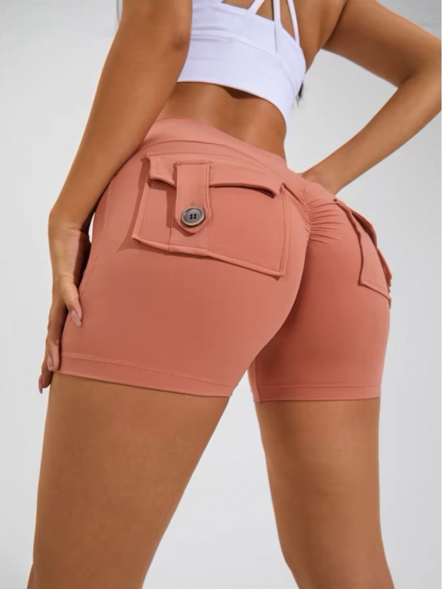 Push up women's shaping shorts salmon...