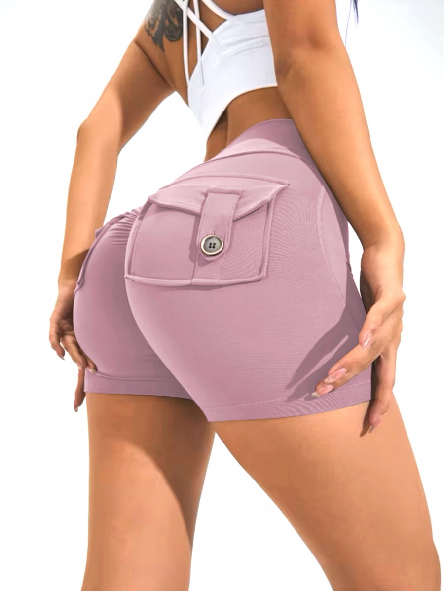 Push up women's shaping shorts pink...