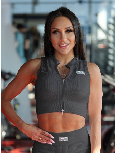 Sleeveless T-shirt graphite... 2