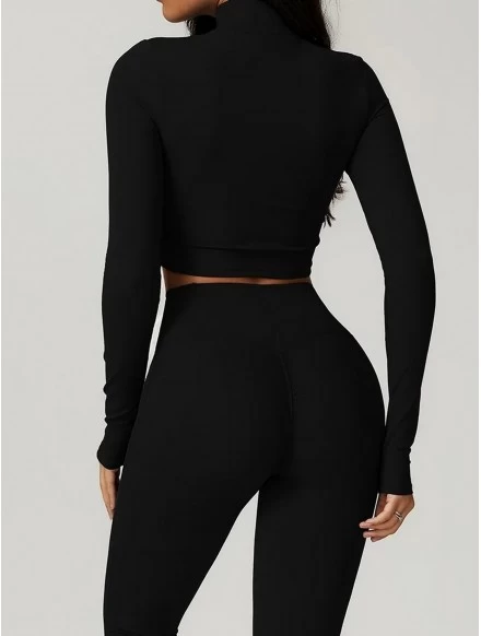 Sweat-shirt noir femme... 2