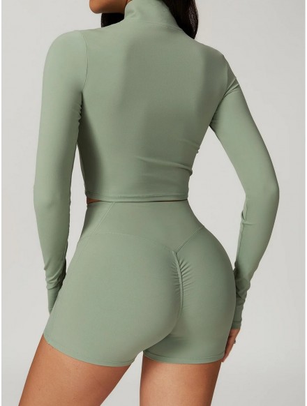 Sweat-shirt olive femme... 2