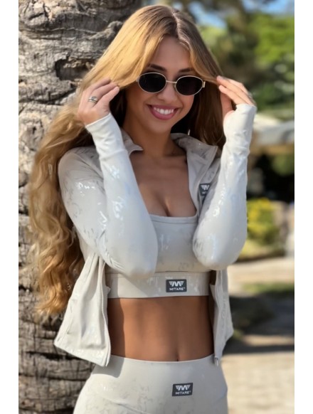 Sudadera beige para mujer... 2