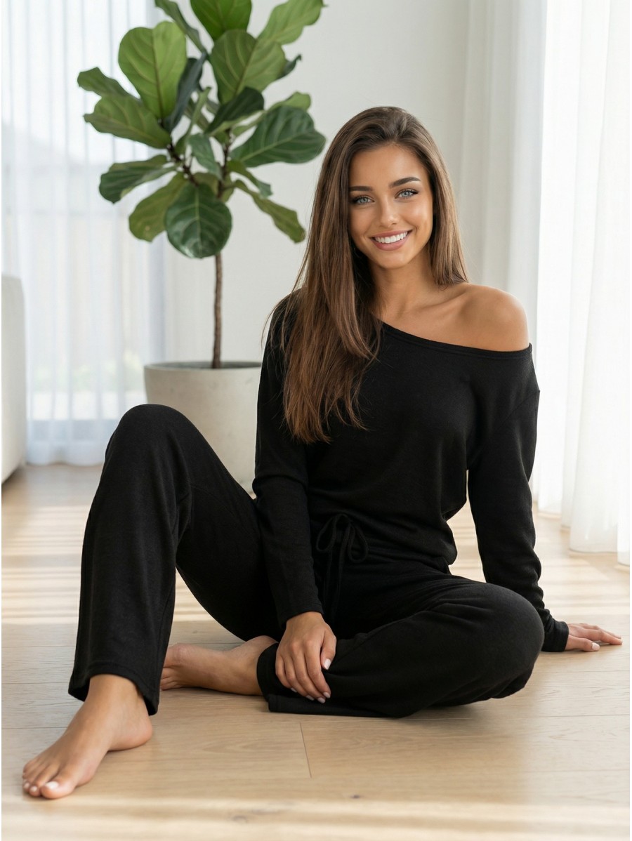 Damen Set schwarz CREAMY COZY K151...