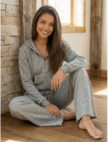 Ensemble femme gris chiné...