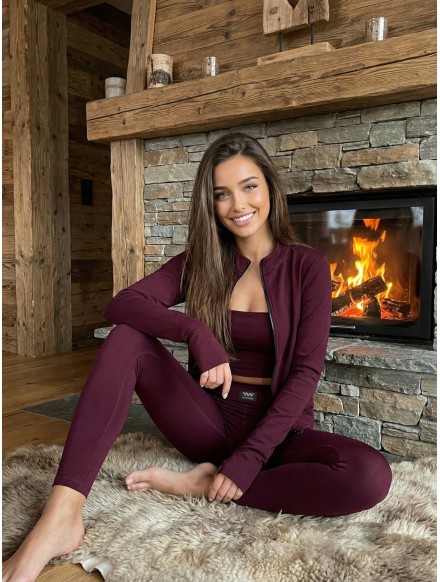 Womens burgundy tracksuit...
