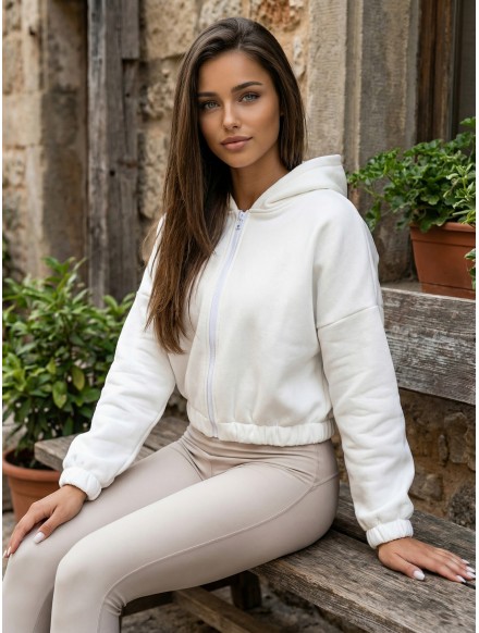 Womens ecru hoodie SOFT... 2