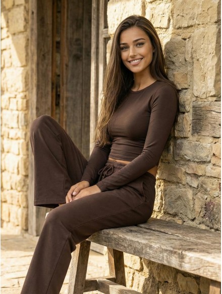 Womens chocolate tracksuit...