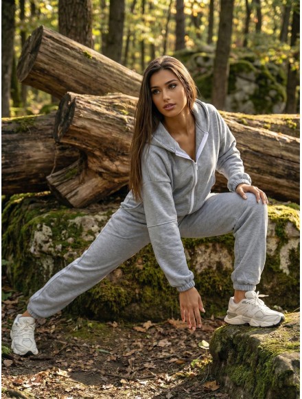 Damen Trainingsanzug Grau... 2