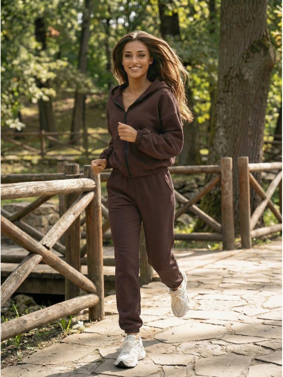 Womens mocca tracksuit BASIC SET K164...