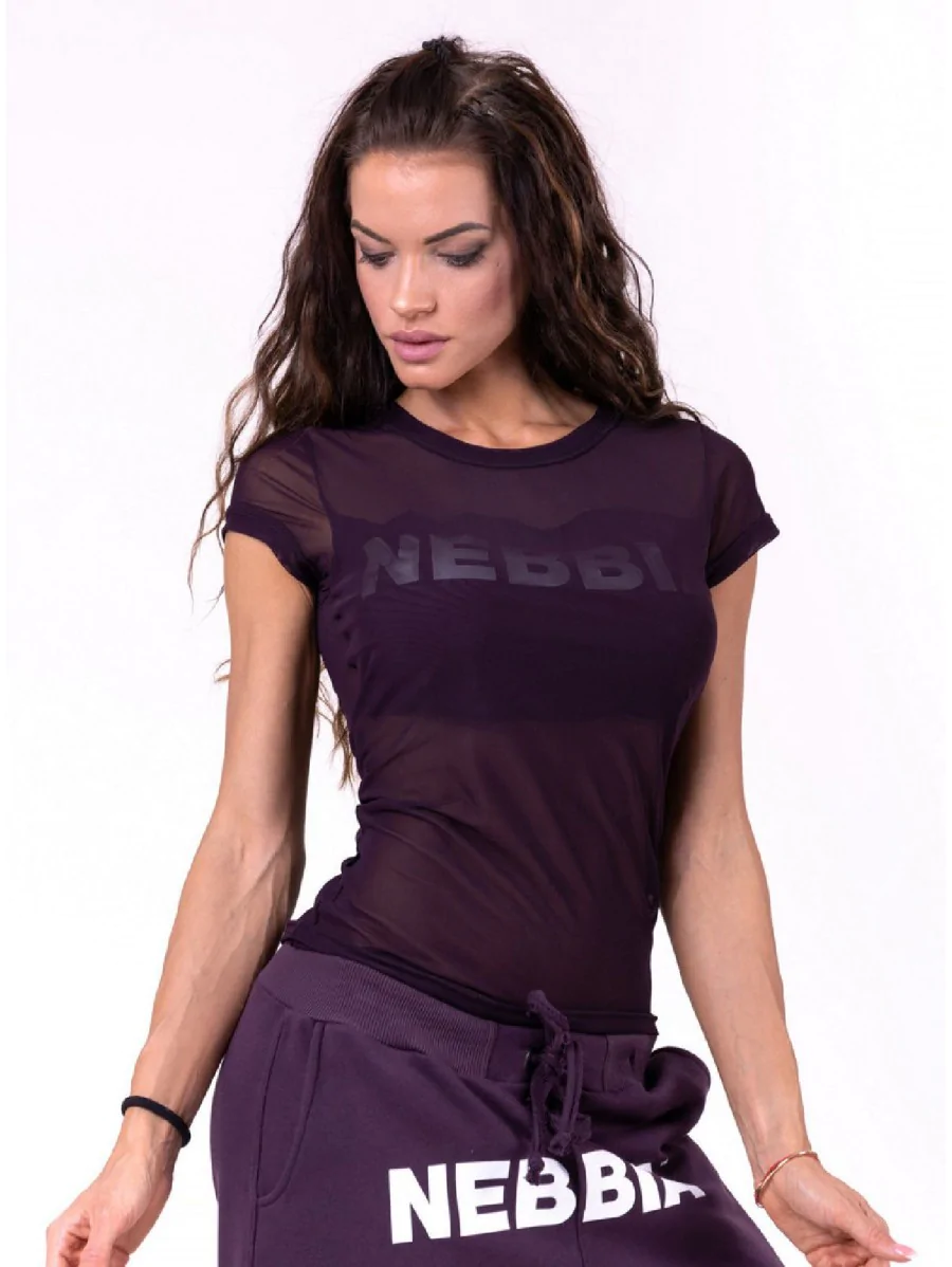 Flash-Mesh T-shirt N665 BURGUNDY NEBBIA