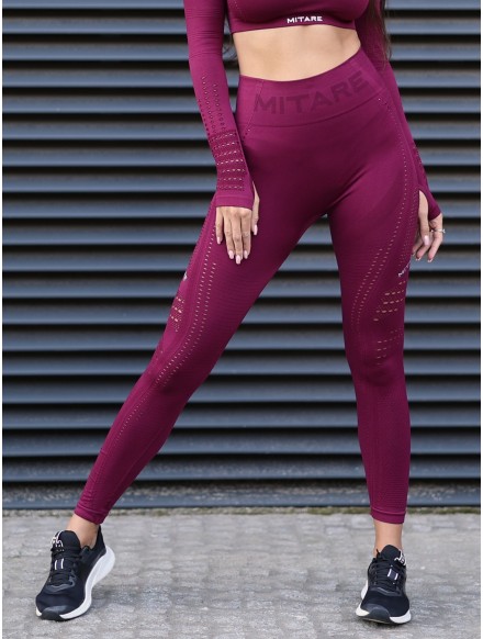 Leggings senza cuciture FLEXIBLE K006 borgogna MITARE YOGA