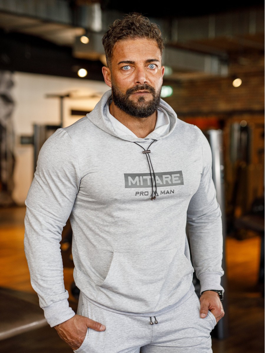 Hooded sweatshirt K103 light gray...