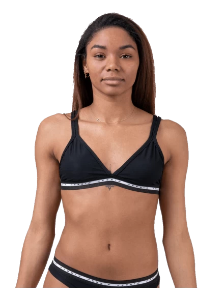 Lace-up sport bra N694 BLACK NEBBIA Size S Color Black