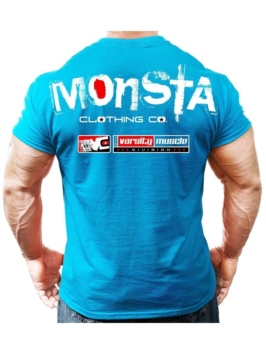 T-shirt męski M034 Blue MONSTA