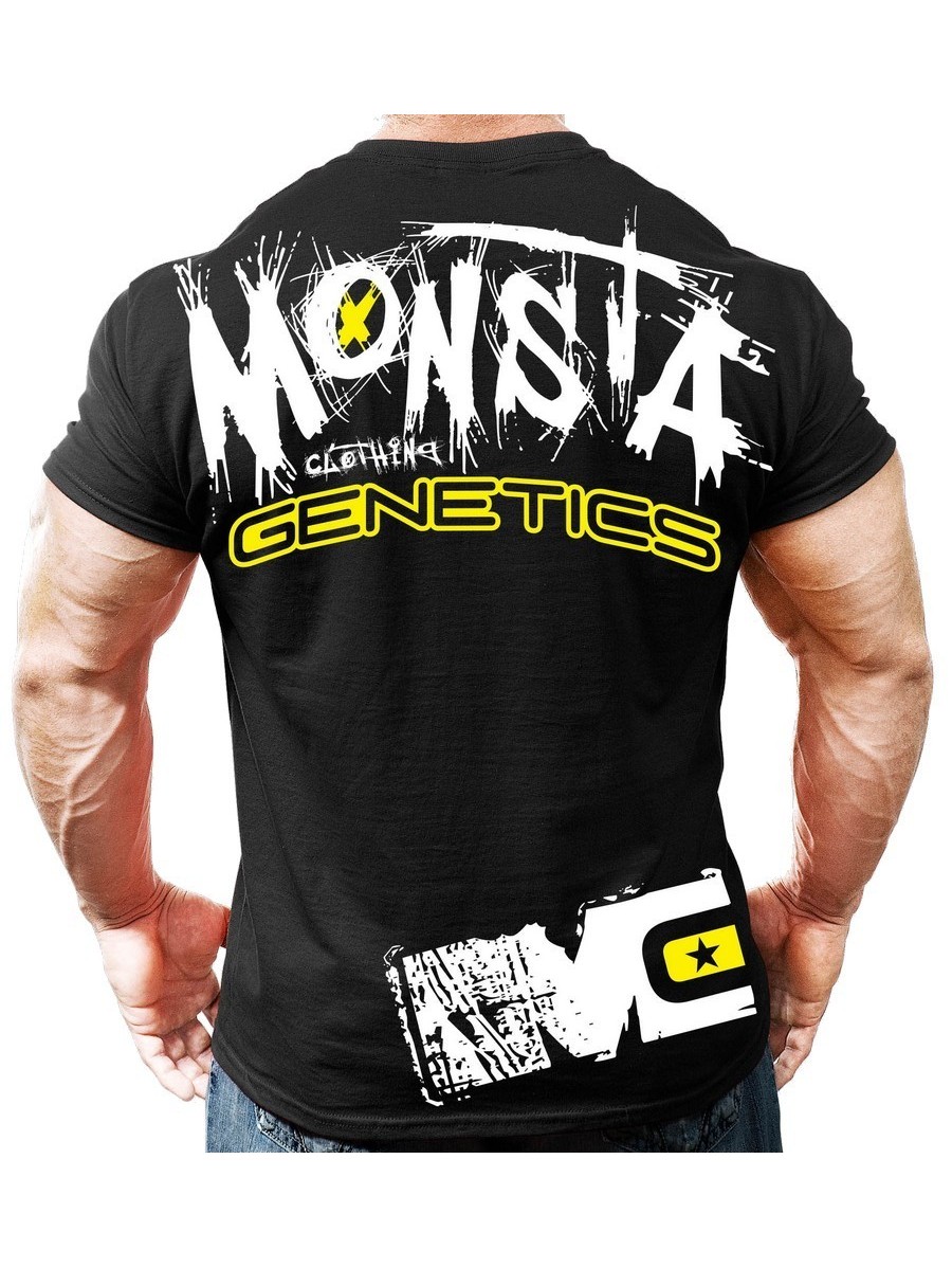T-shirt męski GENETICS M146 Black MONSTA