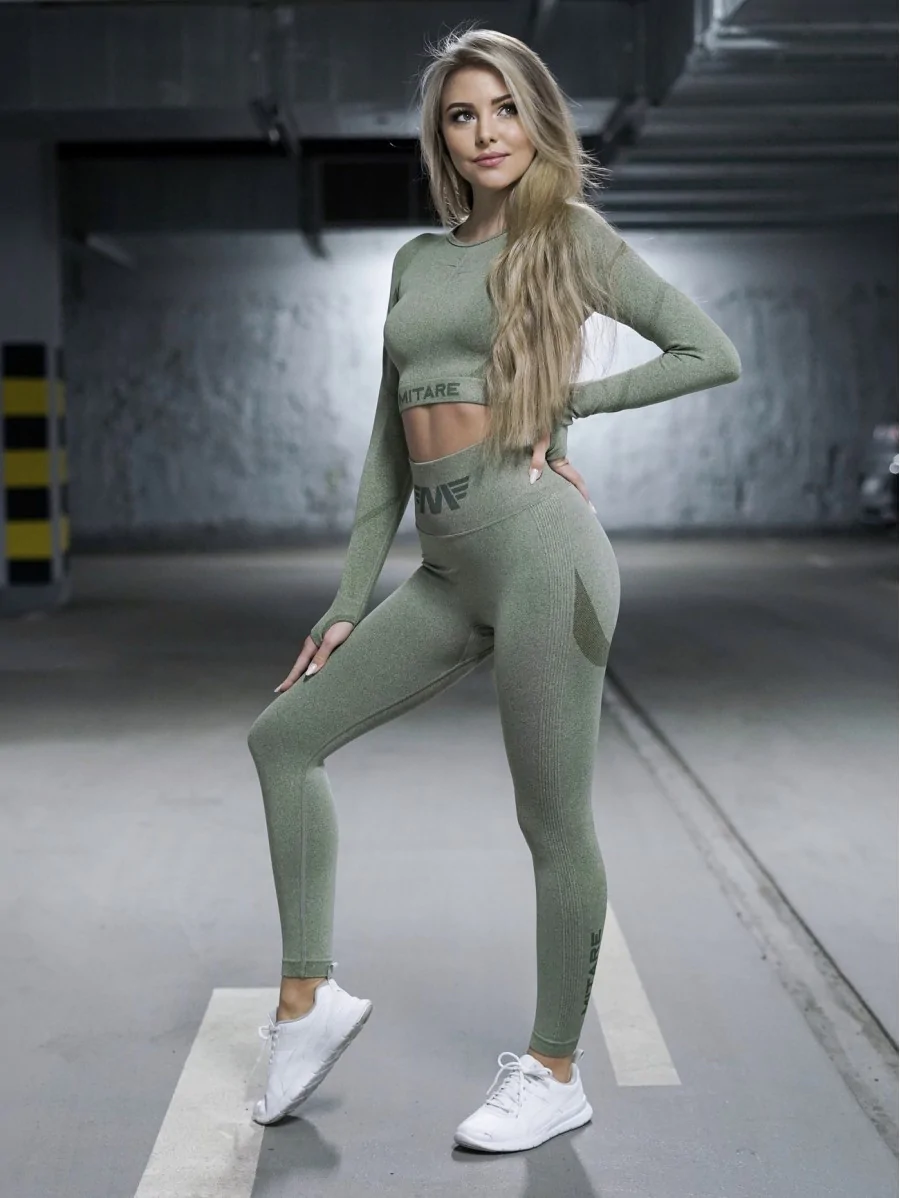 Seamless leggings PUSH UP MAX K001 dunkelgrau MITARE Farbe Grau