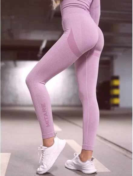 Legginsy damskie modelujące wyszczuplające jasny fiolet PUSH UP MAX ANGEL K001A MITARE