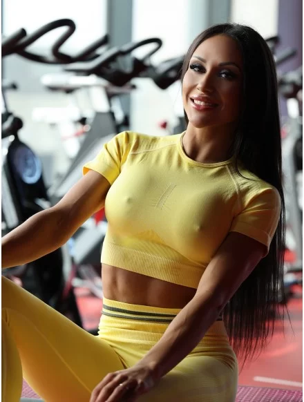 Koszulka SLIM PUSH UP K117 żółta MITARE